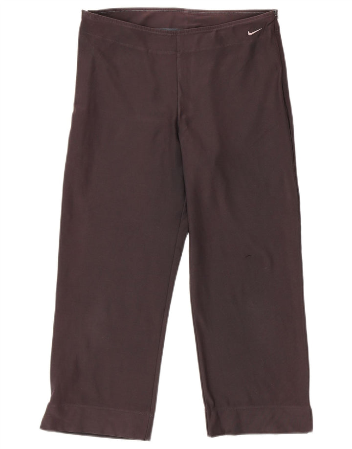 Pantaloni da tuta Capri Dri Fit da donna NIKE UK 12/14 Large in cotone grigio