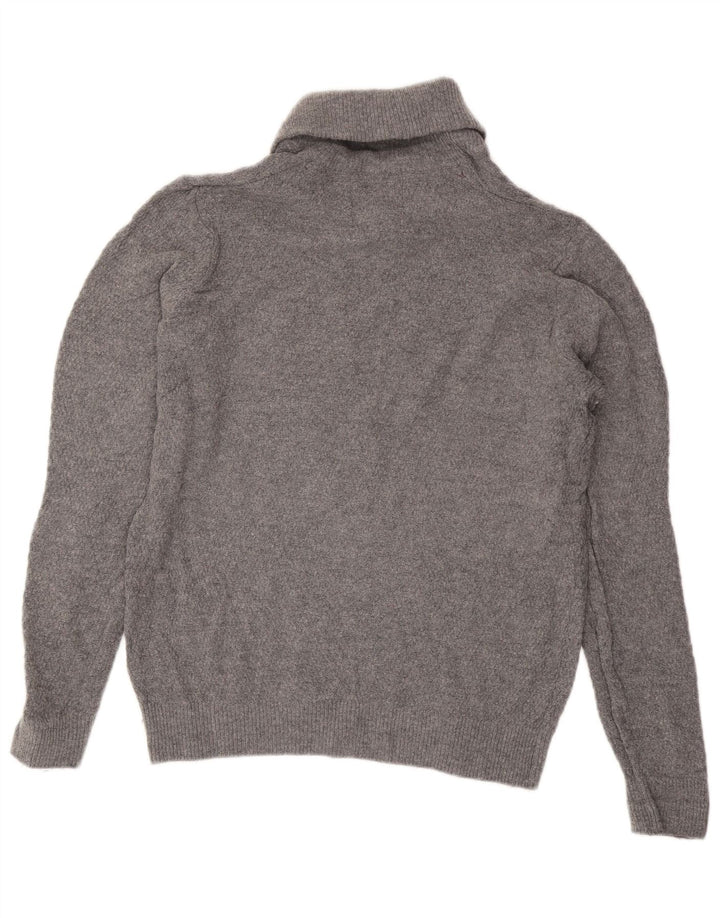 Maglione da uomo Marks & Spencer vestibilità regolare con collo a scialle in lana grigio medio