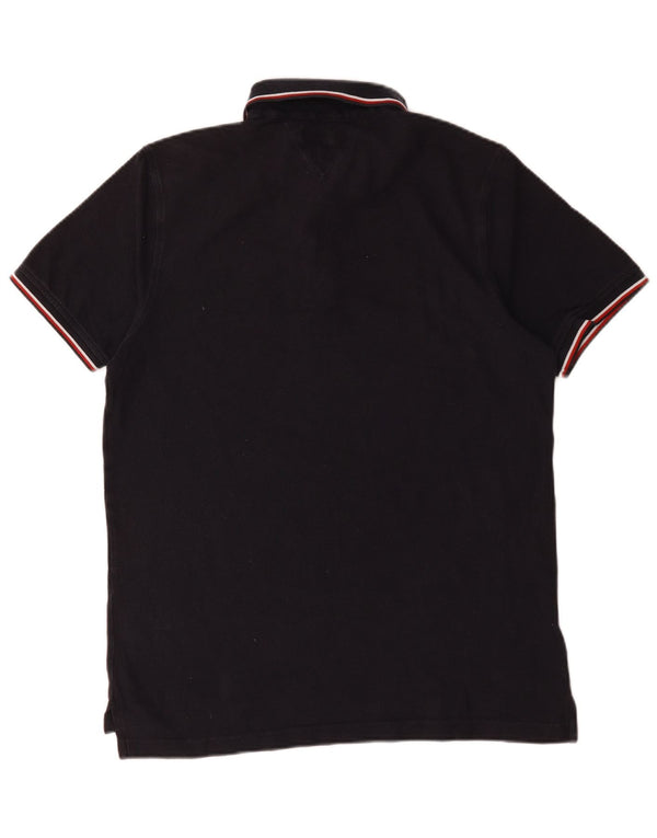 Polo slim fit da uomo Tommy Hilfiger XL in cotone blu navy