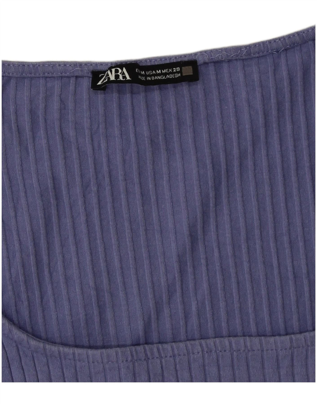 Body a maniche lunghe da donna Zara UK 12 viola medio