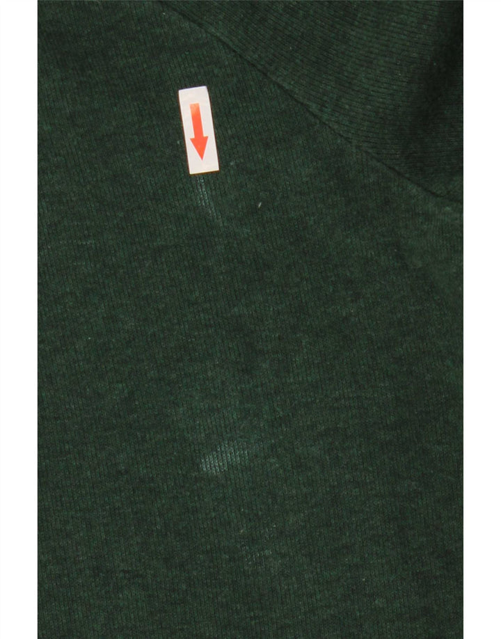 Gant Maglione da uomo con zip e collo grande in cotone verde