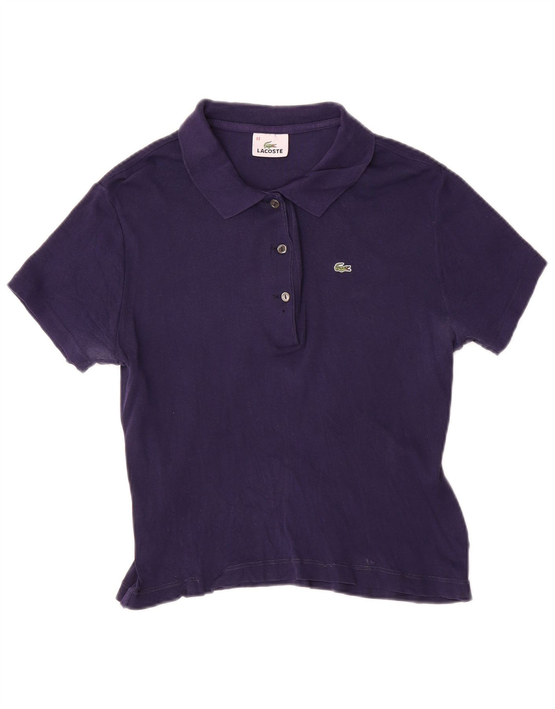 Polo corta da donna Lacoste taglia 44 grande blu navy