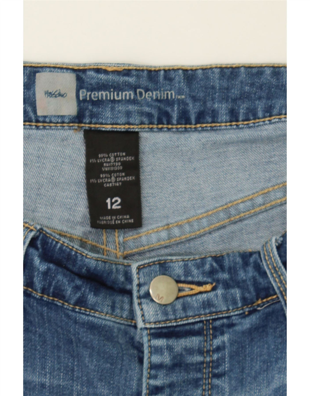 MOSSIMO Womens Boyfriend Denim Shorts US 12 Large W34 Blue Cotton Vintage Mossimo and Second-Hand Mossimo from Messina Hembry 