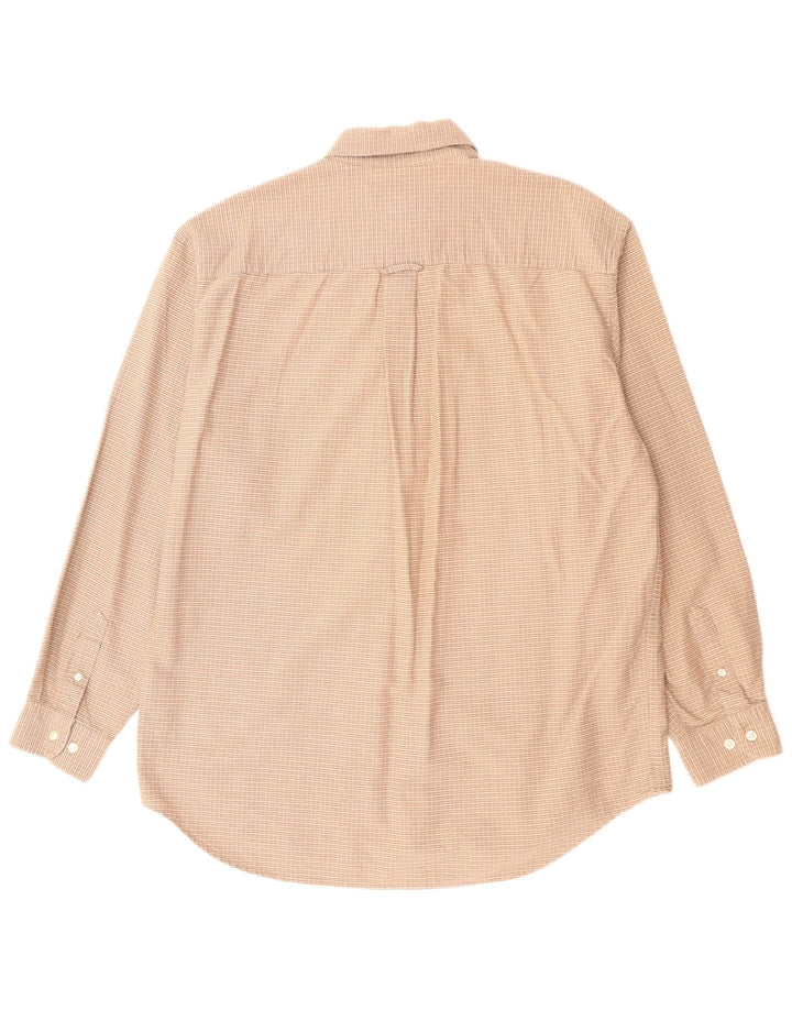EDDIE BAUER Camicia da uomo grande in cotone a quadri beige