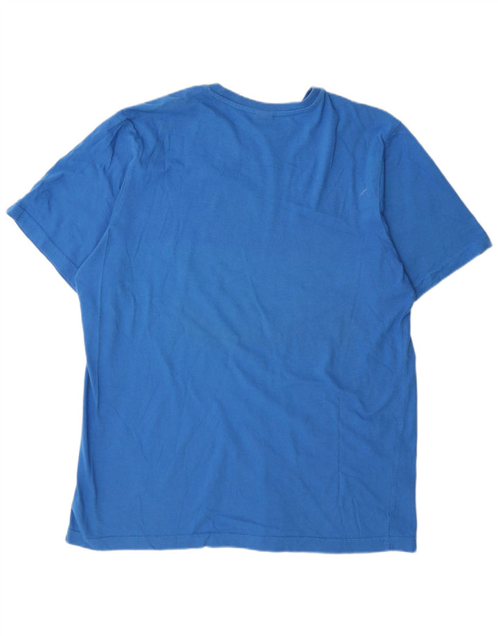 T-shirt grafica da uomo Reebok Top XL in cotone blu