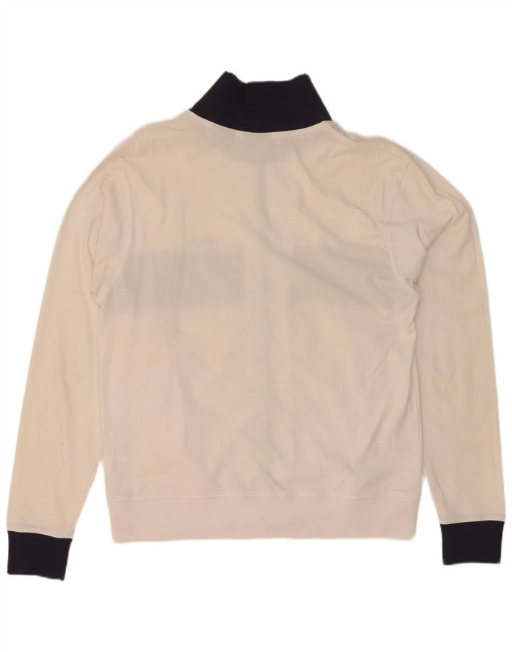 Giacca da ginnastica da uomo Fila Small in cotone color block bianco