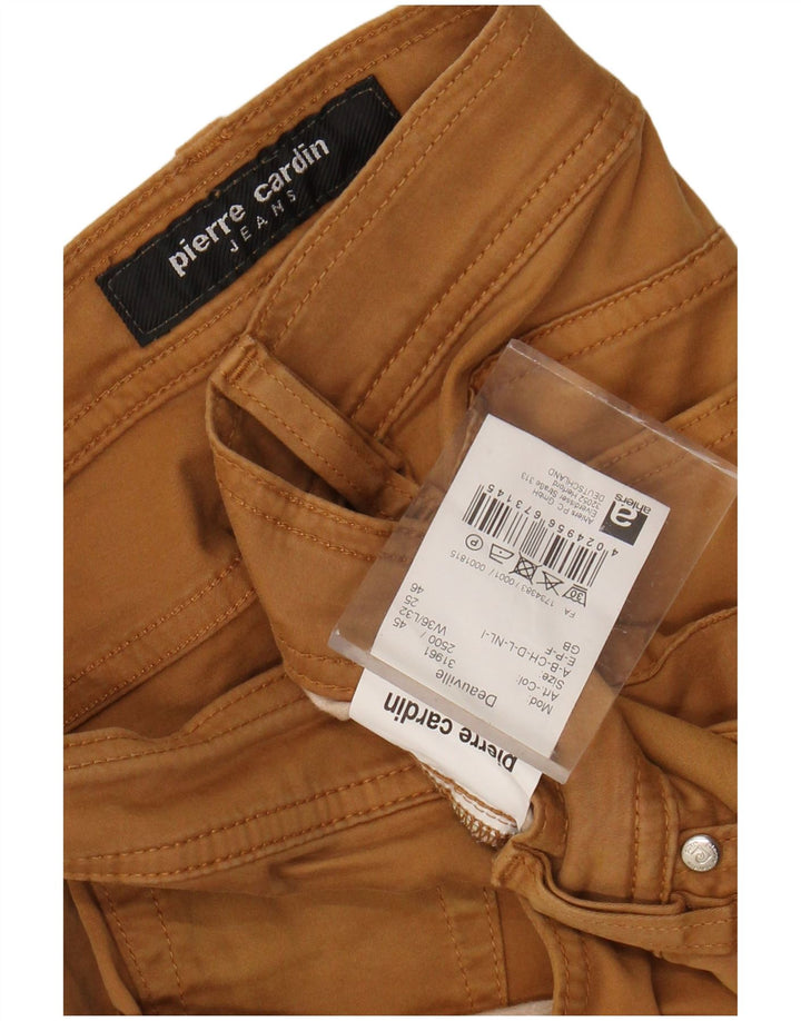 PIERRE CARDIN Pantaloni casual dritti da uomo W36 L32 Cotone Beige