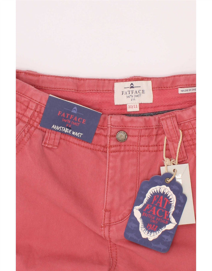 Pantaloncini cargo da ragazzo Fat Face 10-11 anni W25 in cotone rosa