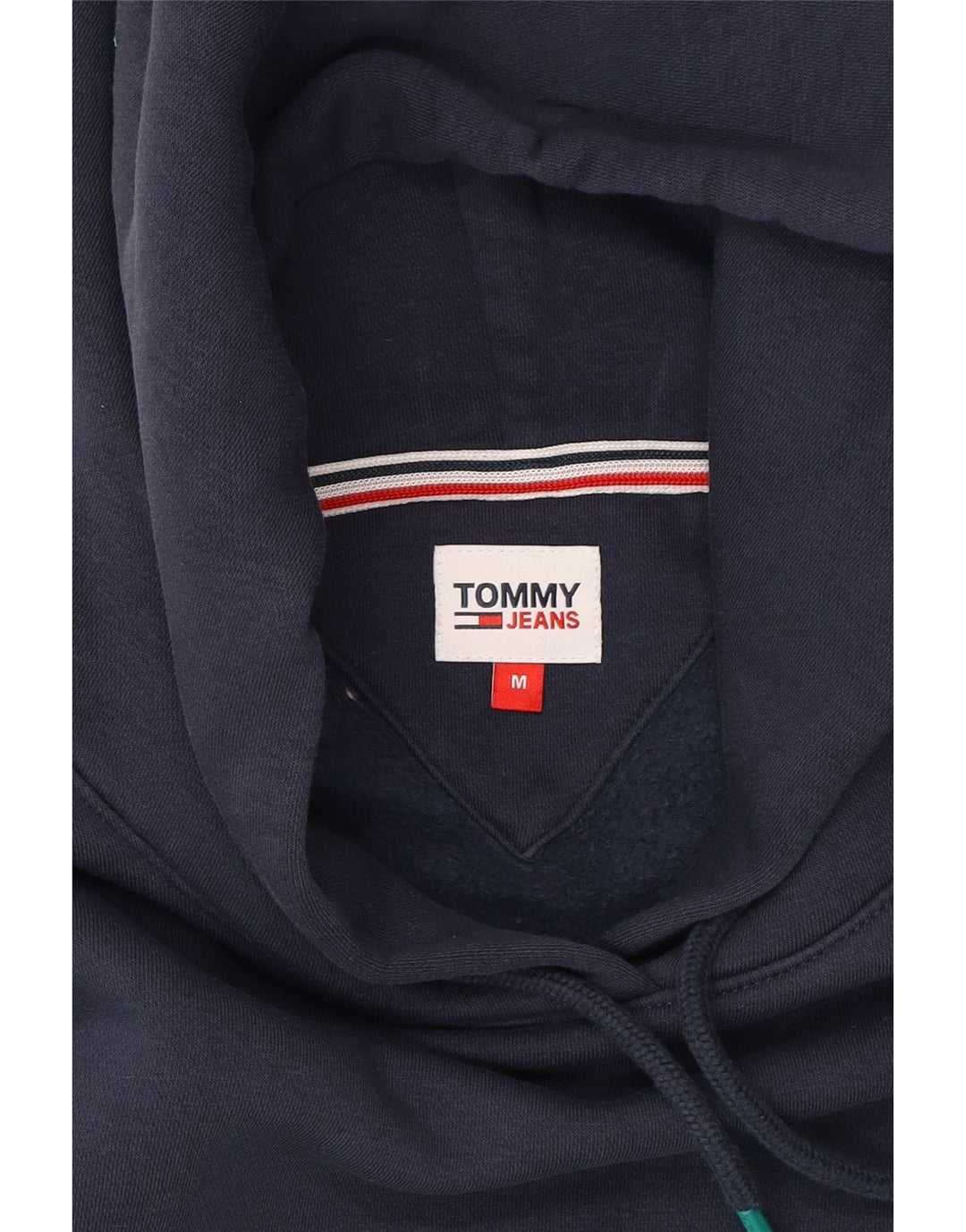 TOMMY HILFIGER Womens Oversized Hoodie Jumper UK 14 Medium Navy Blue Vintage Tommy Hilfiger and Second-Hand Tommy Hilfiger from Messina Hembry 