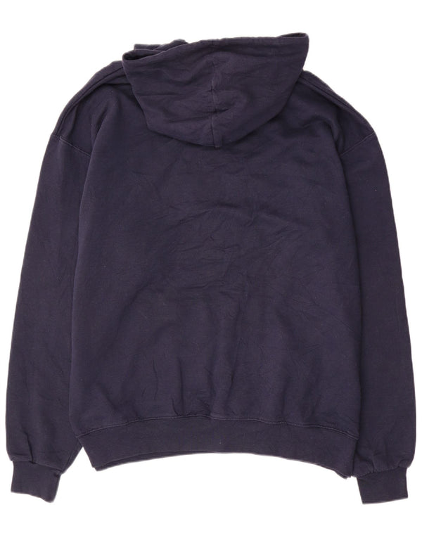 Maglione con cappuccio grafico da uomo Champion 2XL cotone blu navy