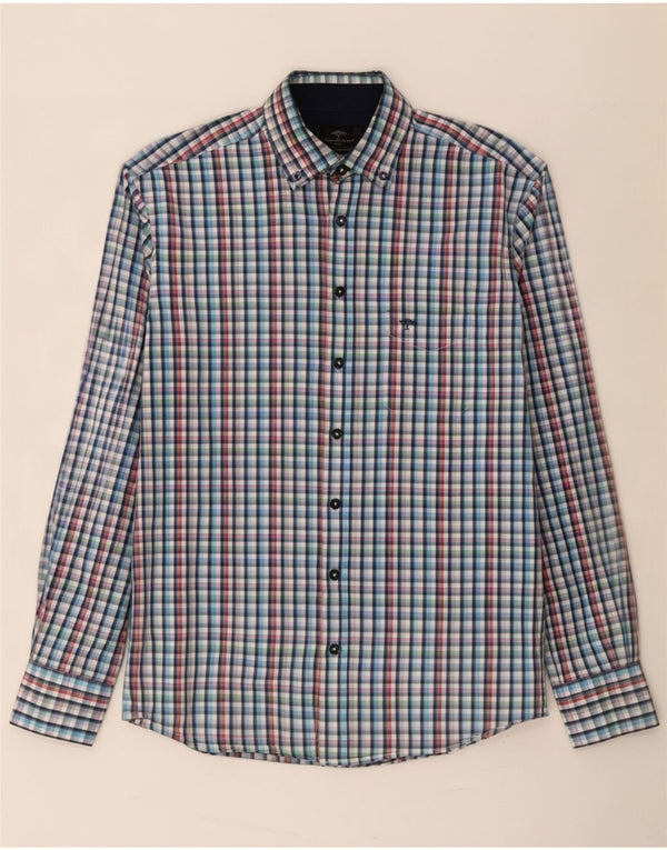 Fynch Hatton Mens Shirt Small Multicoloured Check Cotton