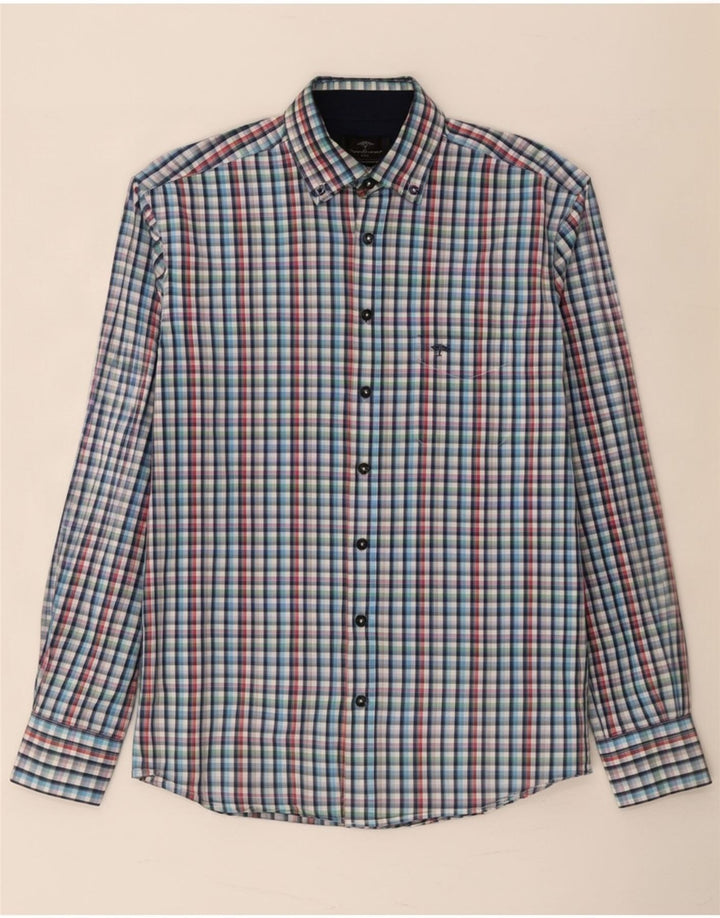 Camicia da uomo Fynch Hatton piccola in cotone a quadri multicolore