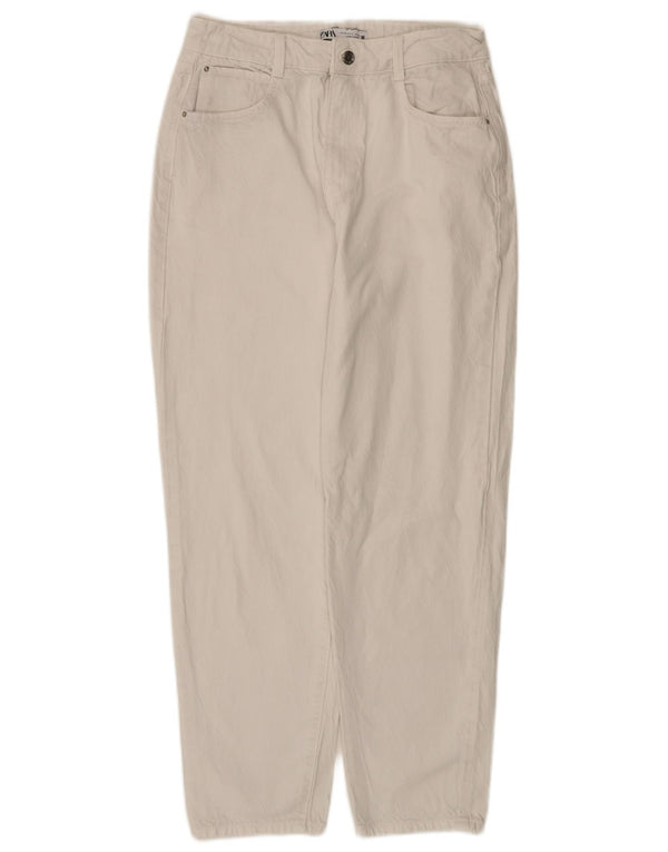 Jeans affusolati a vita alta da donna Zara EU 40 medio W30 L27 bianco