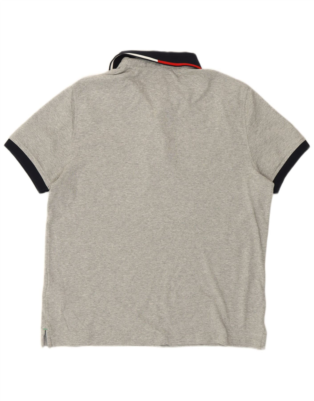 Polo da uomo Custom Fit Tommy Hilfiger piccola in cotone grigio