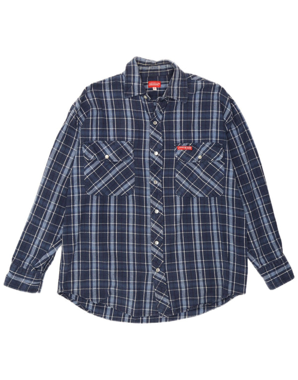 Dickies Camicia in flanella da uomo a quadri blu navy medio