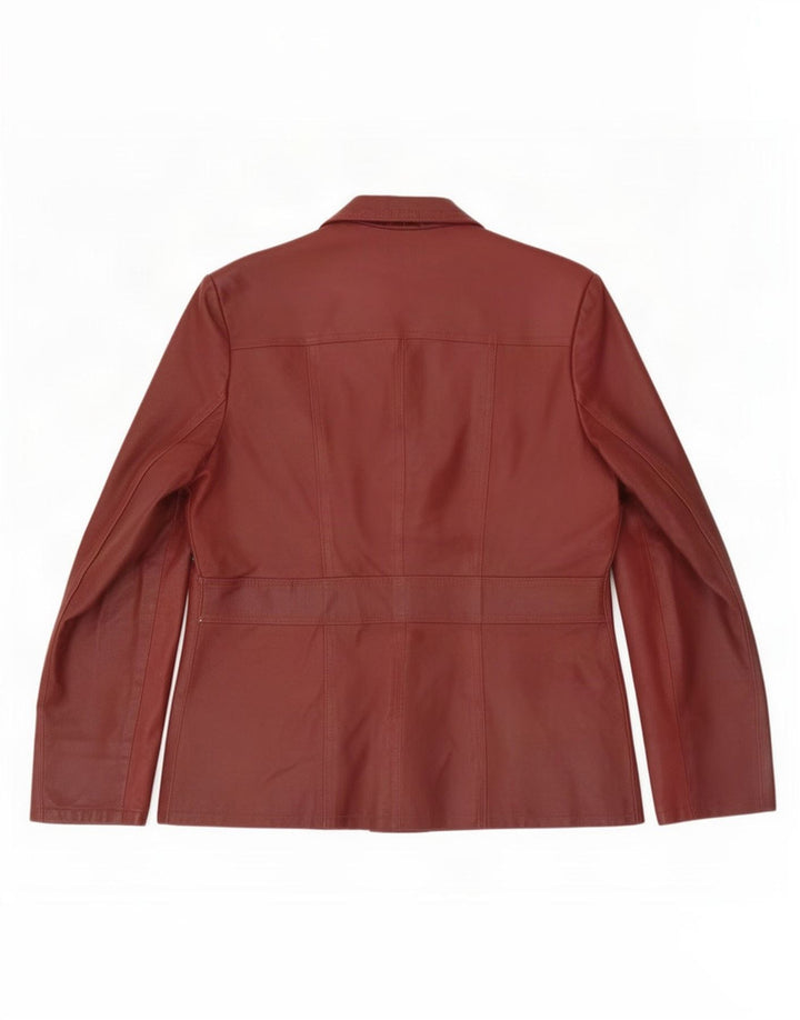 Giacca in pelle da donna Barone UK 18 XL Marrone