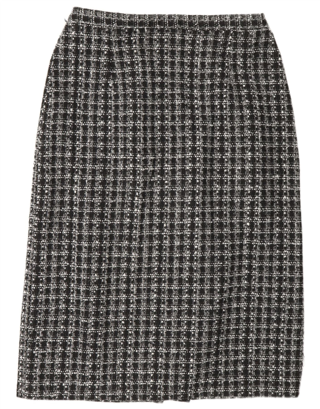 Gonna a tubino da donna Klasse UK 16 grande W32 poliestere a quadri neri