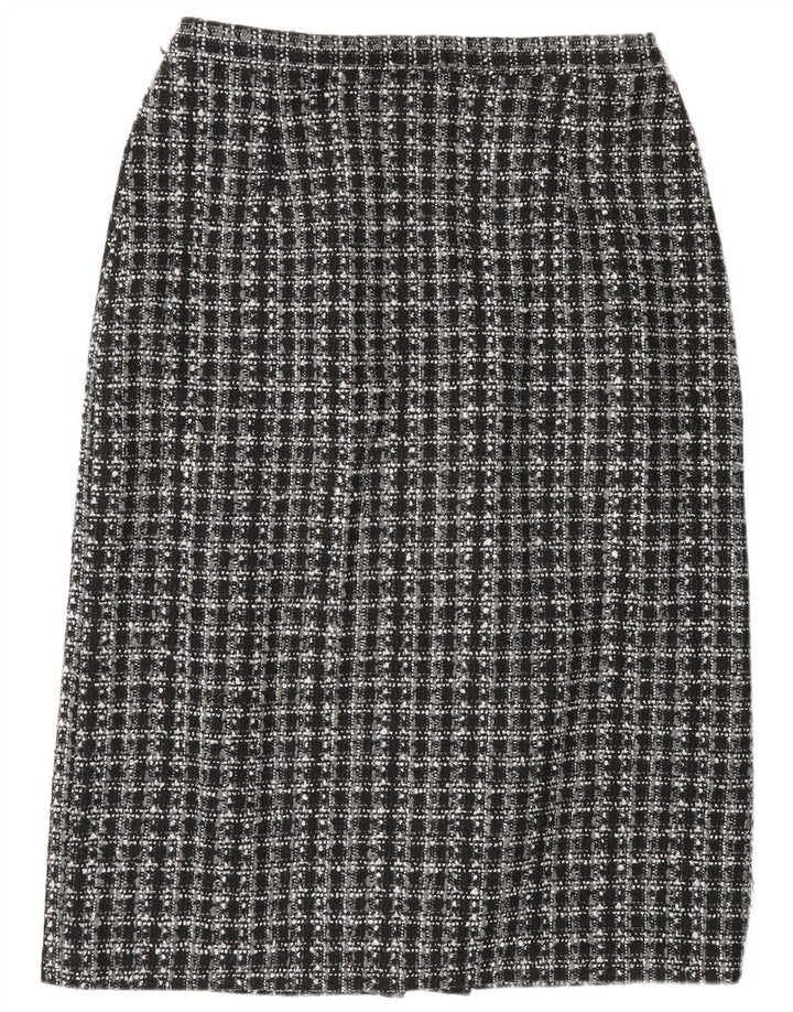 Gonna a tubino da donna Klasse UK 16 grande W32 poliestere a quadri neri