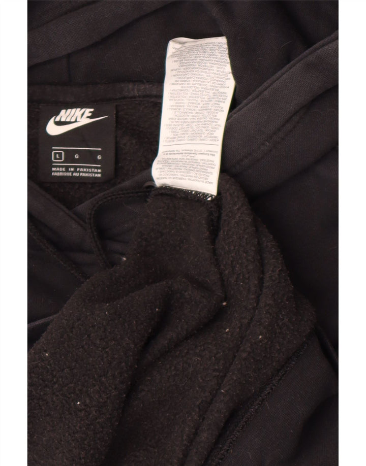 Felpa con cappuccio oversize da donna Nike UK 16 grande cotone nero
