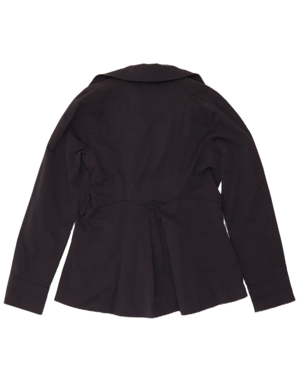 Cappotto da marinaio da donna ZARA UK 12 medio in cotone blu navy