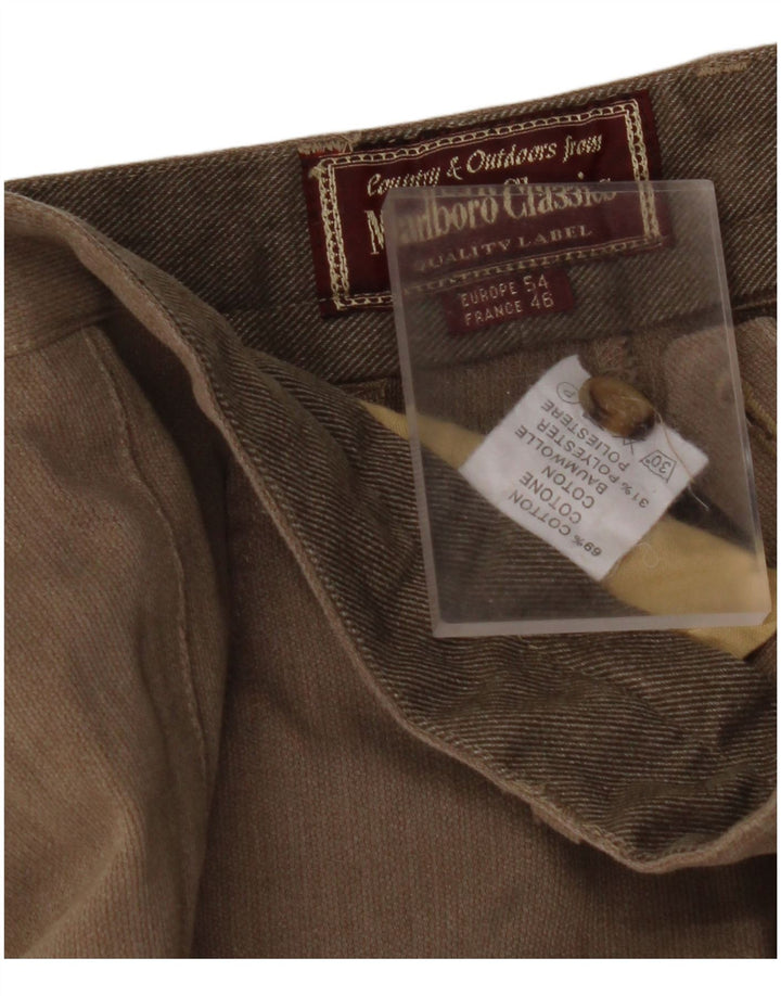 MARLBORO CLASSICS Pantaloni chino affusolati da uomo EU 54 2XL W36 L29 Beige