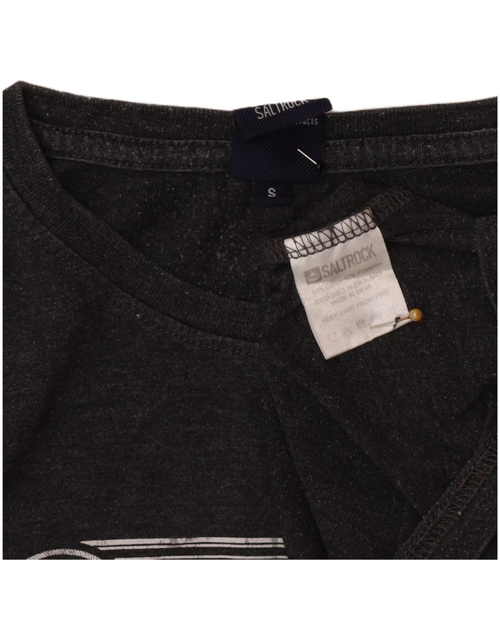 T-shirt grafica da uomo Saltrock Top piccolo in cotone grigio