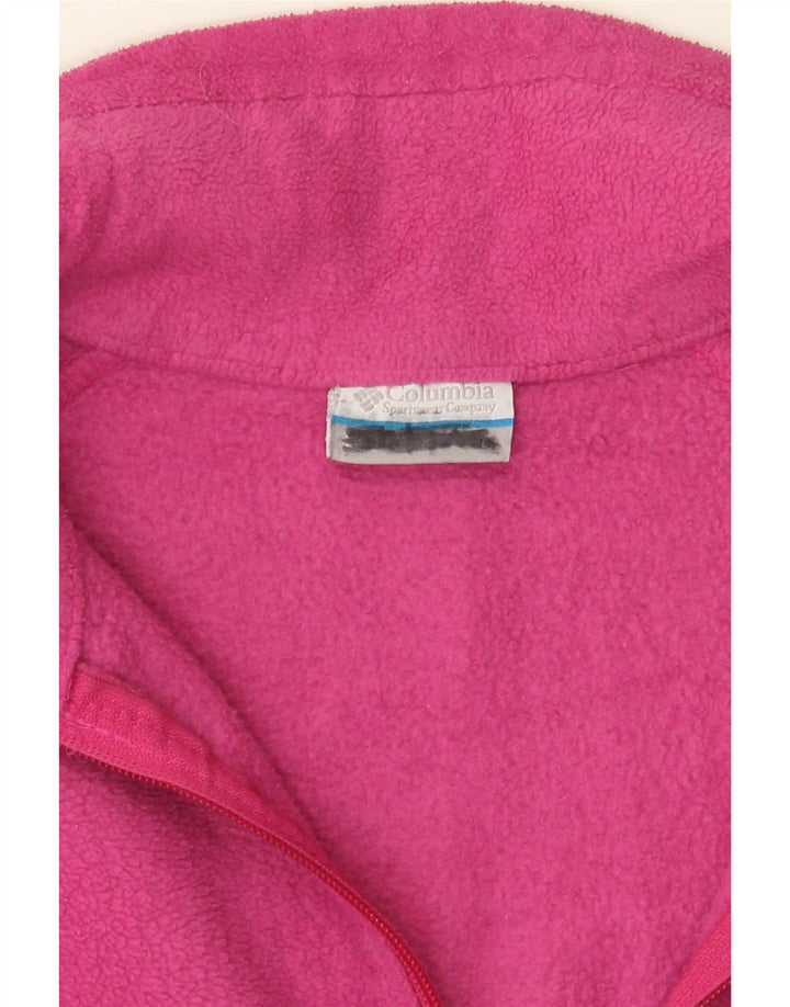 COLUMBIA Womens Fleece Jacket UK 14 Large Pink Polyester Vintage Columbia and Second-Hand Columbia from Messina Hembry 