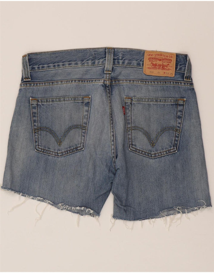Pantaloncini di jeans Levi's da uomo 506 vestibilità standard W33 cotone blu medio