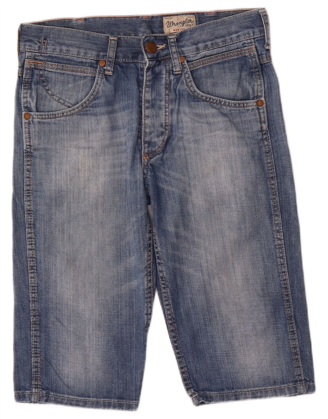 Pantaloncini di jeans Norton da uomo WRANGLER W29 piccolo cotone blu