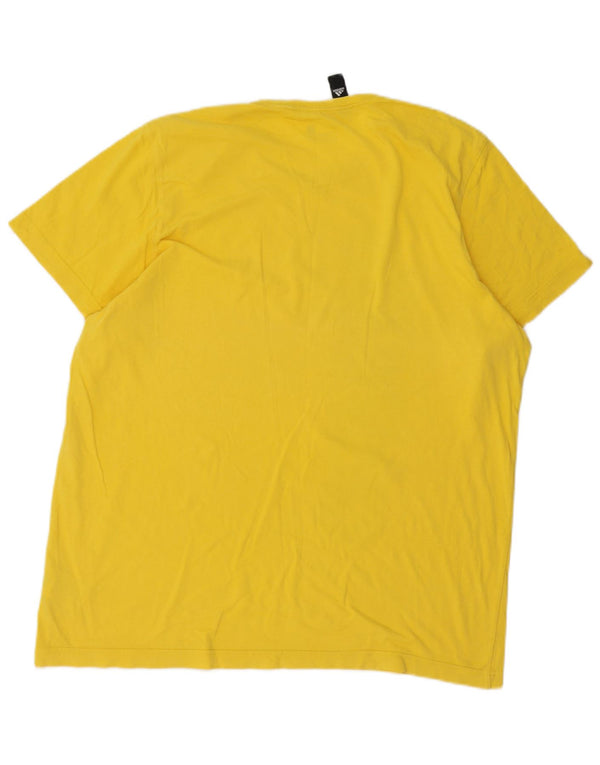 T-shirt grafica da uomo Adidas Top XL in cotone giallo