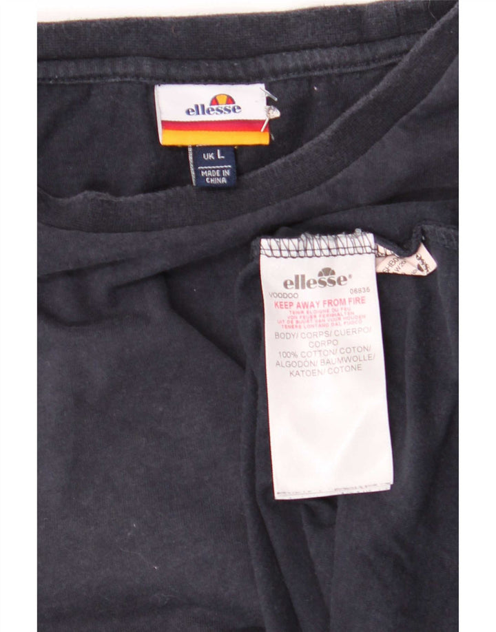 T-shirt da uomo Ellesse Top Large in cotone blu navy