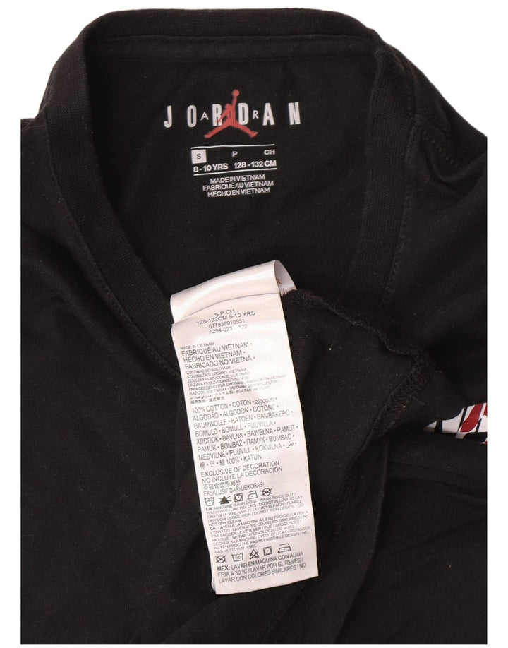 T-shirt grafica Jordan da ragazzo, 8-9 anni, piccola, in cotone nero