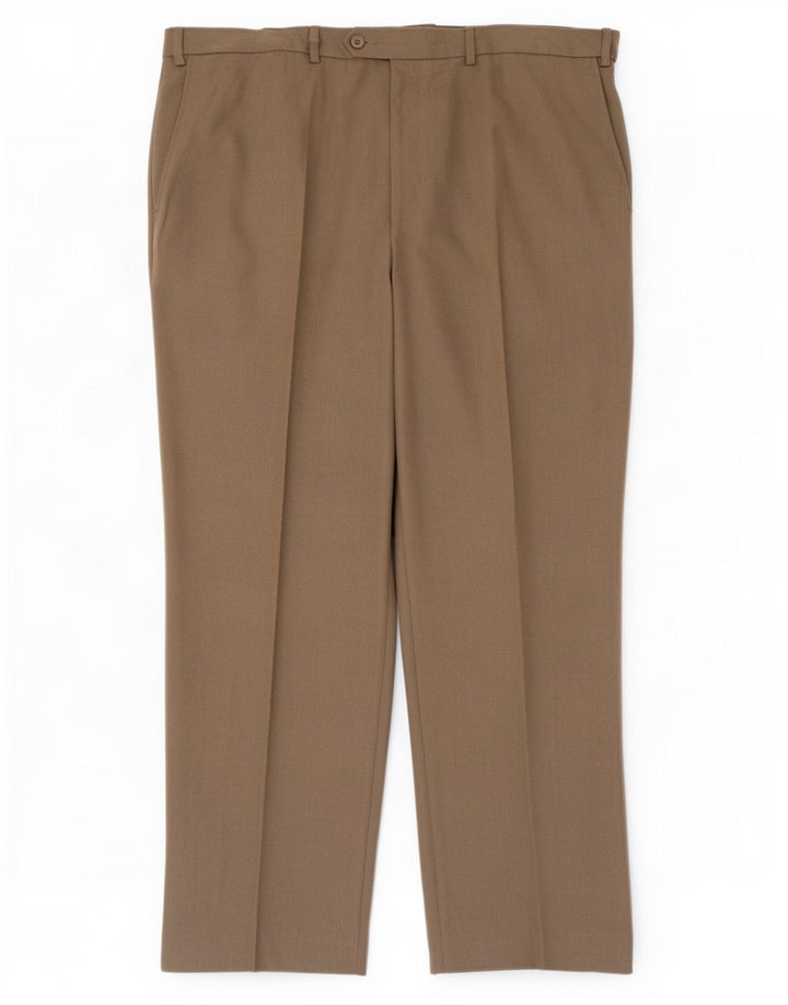 Pantaloni da abito vestibilità regolare Marks & Spencer da uomo W42 L29 Poliestere beige