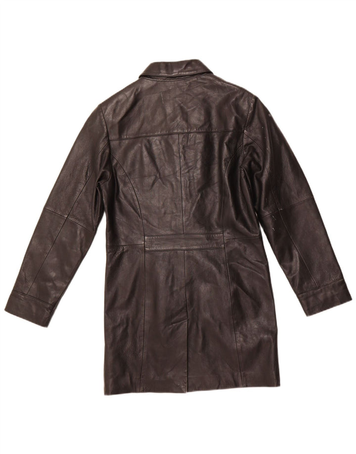 Cappotto in pelle da donna HUDSON US 8 medio in pelle nera