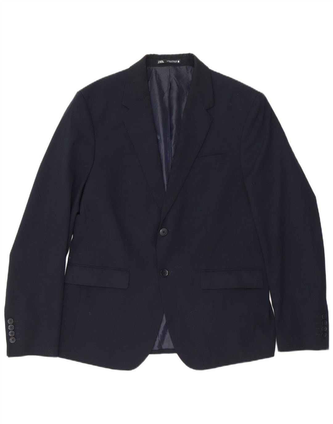 Giacca blazer da uomo a 2 bottoni Zara EU 52 grande blu navy