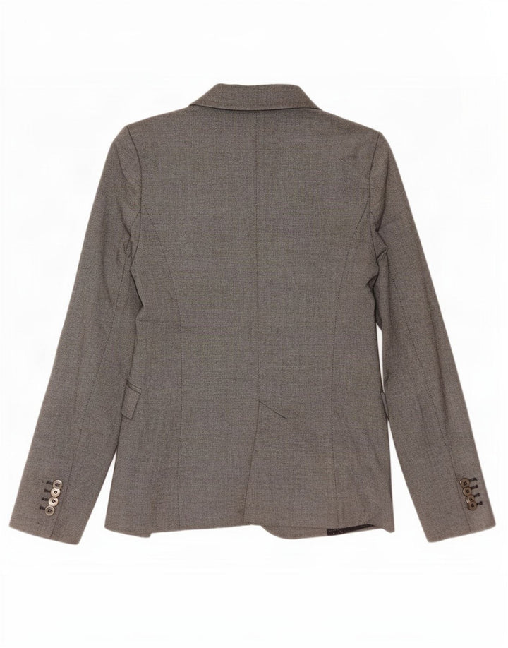 Giacca blazer a 1 bottone da donna Zara UK 6 XS poliestere grigio