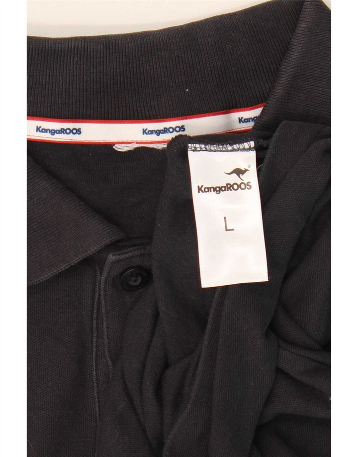 Polo da uomo Kangaroos grande in cotone blu navy