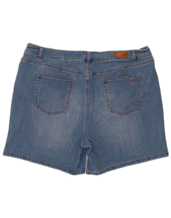 Pantaloncini di jeans a vita alta da donna Joules W38 XL cotone blu