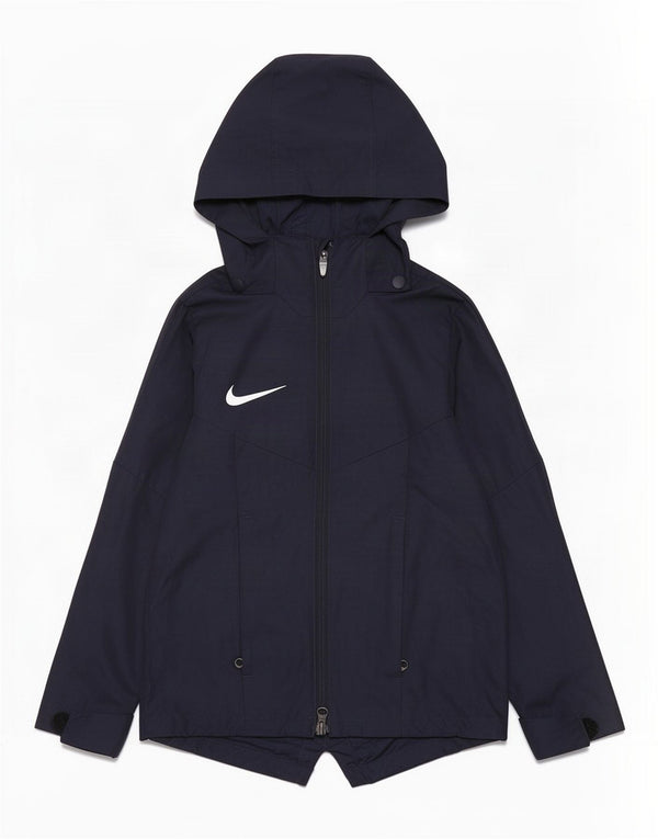 Nike Boys Loose Fit Hooded Rain Jacket 6-7 Years XS Navy Blue Polyester