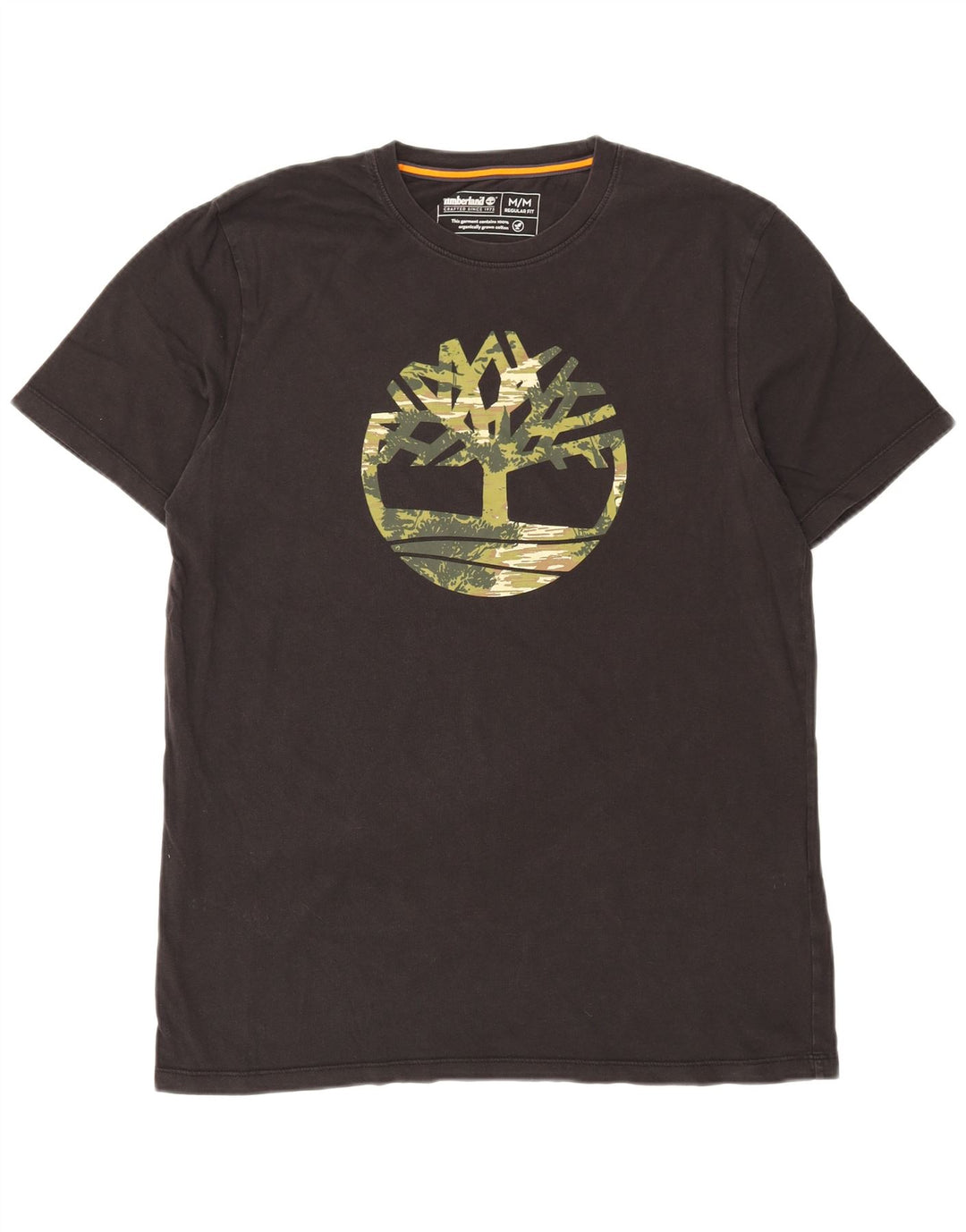 TIMBERLAND Mens Regular Fit Graphic T-Shirt Top Medium Black Cotton