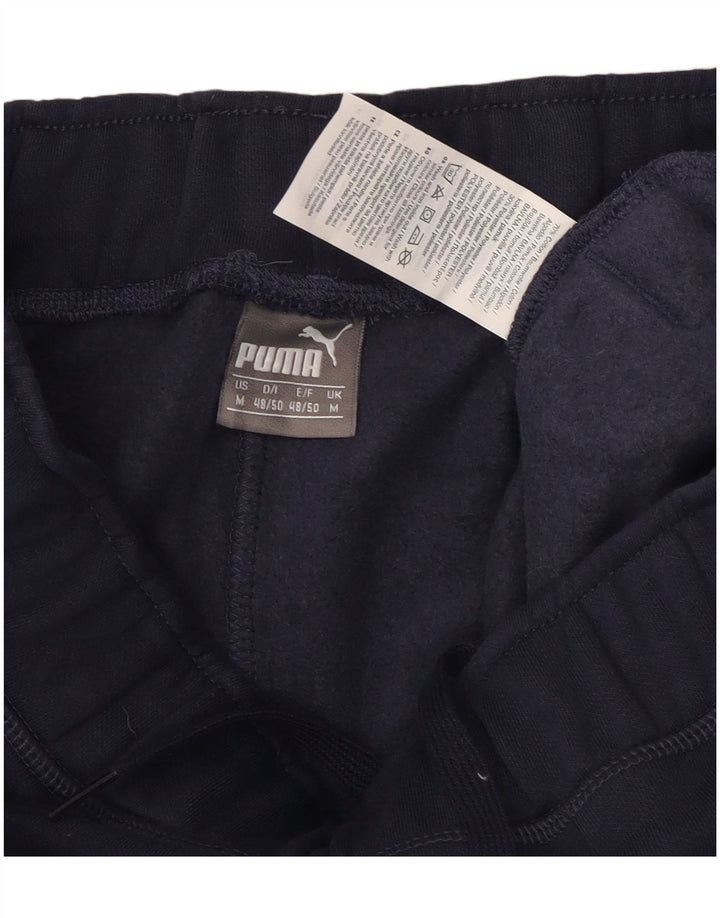 PUMA Mens Tracksuit Trousers Joggers Medium  Navy Blue Cotton
