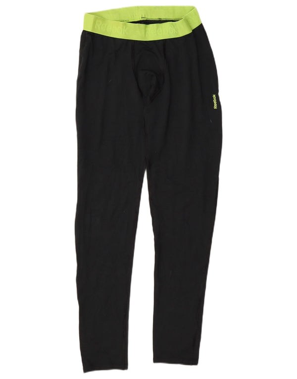 Leggings grafici Reebok per ragazzi 13-14 anni XL Nero Colourblock