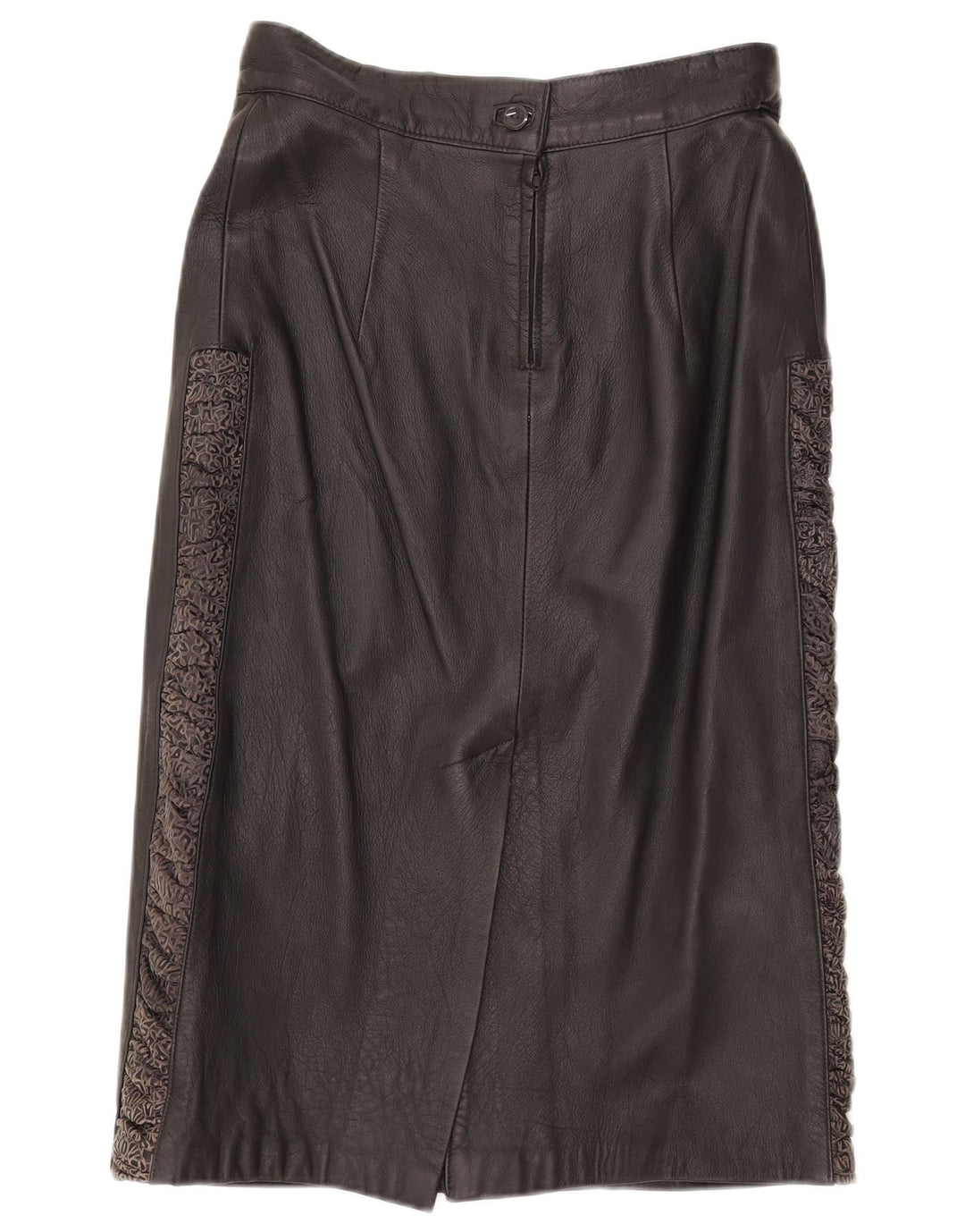 Gonna in pelle da donna VINTAGE W29 media nera