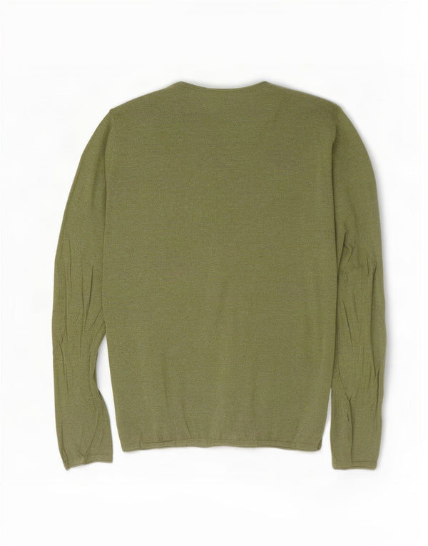 Maglione maglione girocollo da uomo Zara verde medio