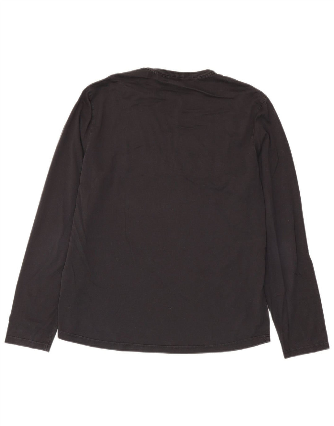 Hugo Boss Top grafico da uomo a maniche lunghe in cotone nero medio