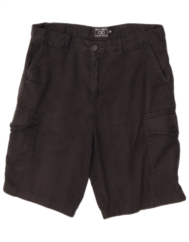 Pantaloncini cargo da uomo Billabong W34 grandi in cotone nero