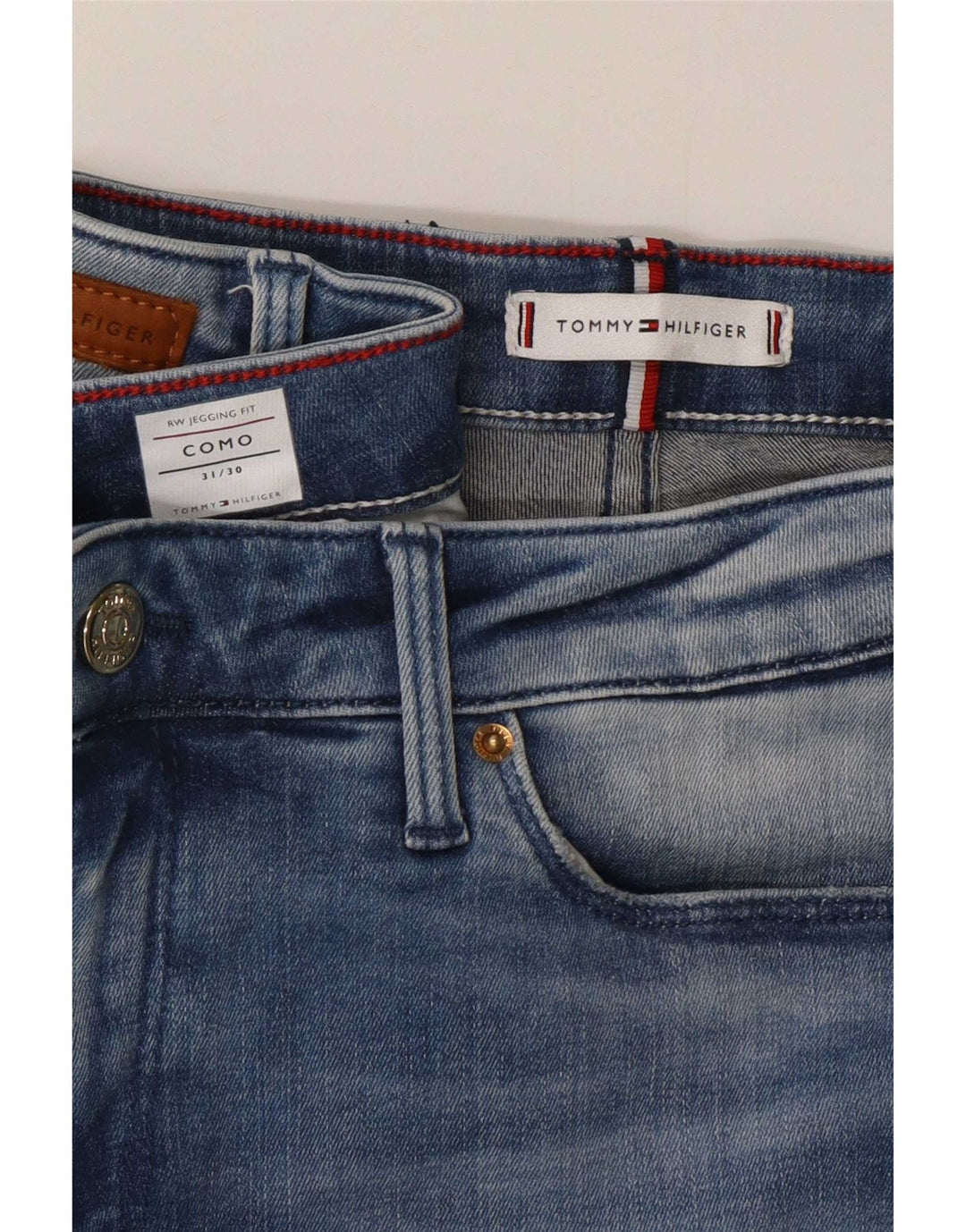 Tommy Hilfiger Donna Como RW Distressed Jegging Jeans W31 L30 Blu