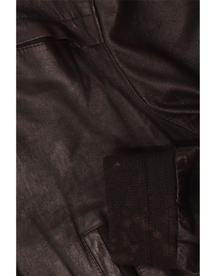 Giacca in pelle vintage da uomo IT 52 XL in pelle nera