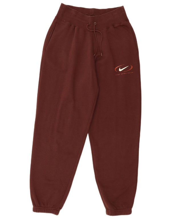 Pantaloni da tuta da donna Nike Joggers UK 10 Small Marrone Cotone