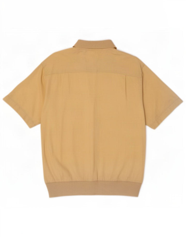 Maglia pullover a maniche corte da uomo Malagrida in cotone giallo medio